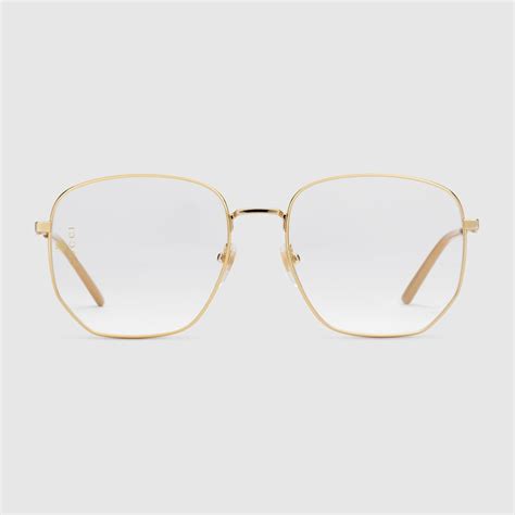 gucci gold rim glasses|gucci gold rimmed glasses.